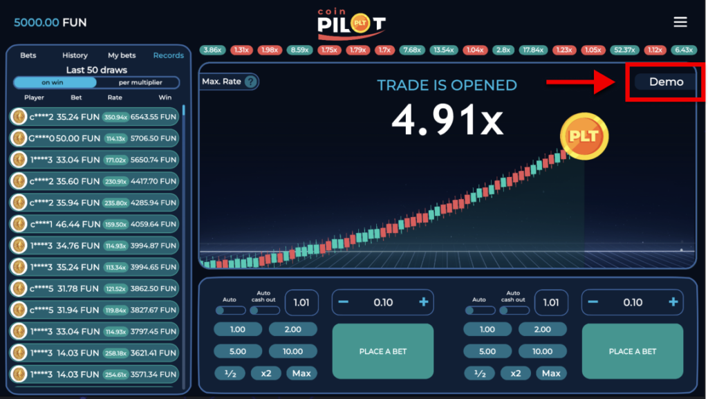 Pilot Coin demo