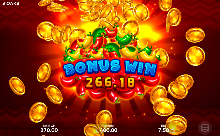 3 Hot Chillies by 3 Oaks Bonus Win