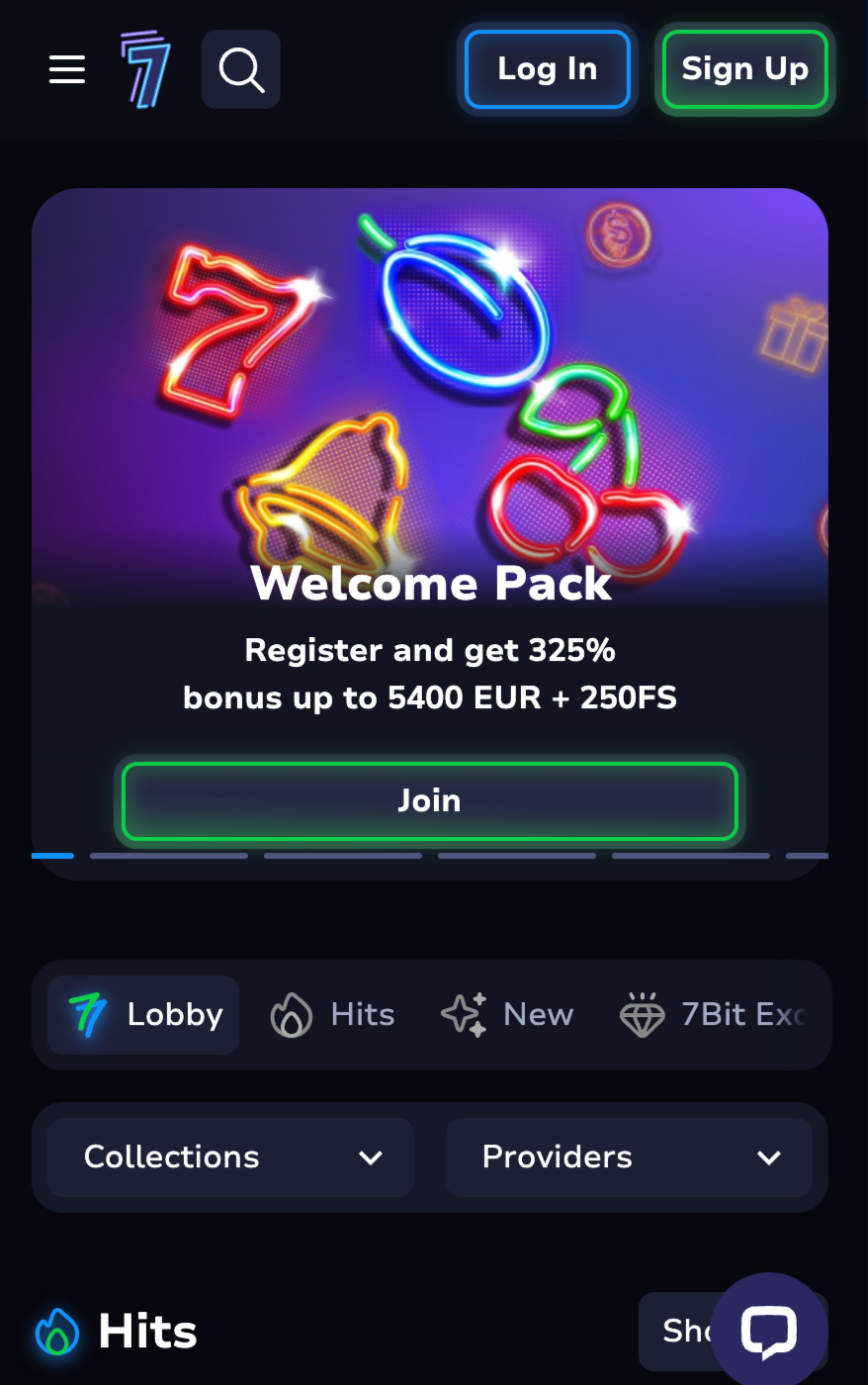 7bitcasino welcome pack