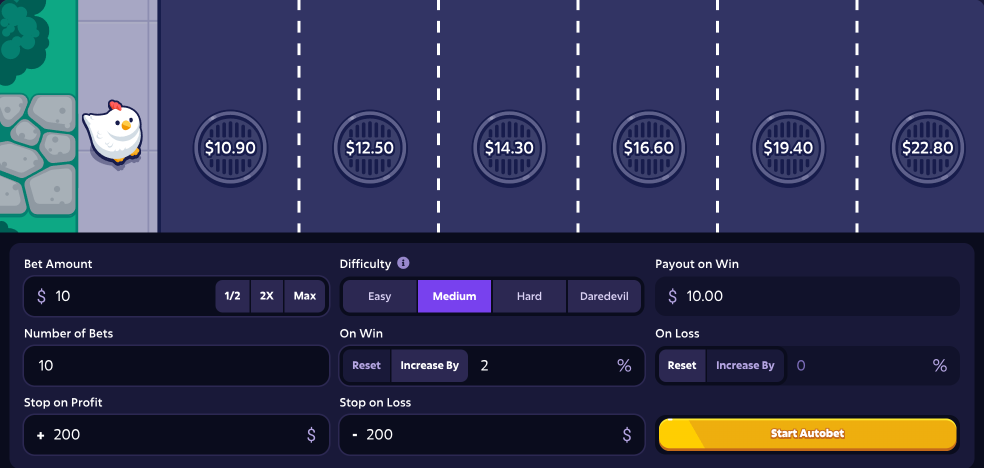 Mission uncrossable  auto bet strategy