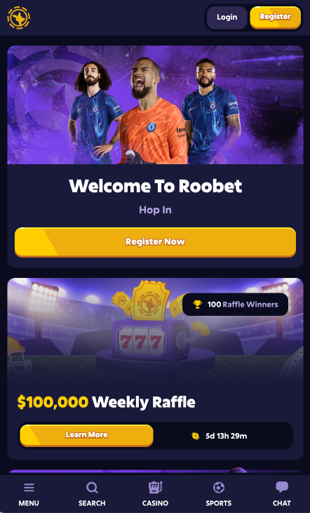 Roobet Casino Mobile app